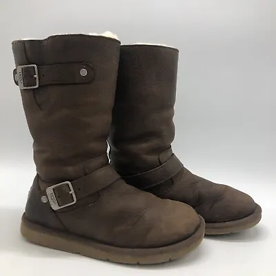 UGG Australia Kensington Boots S/N5678 Toast Sheepskin Leather Fur Lined UK5.5 • £50