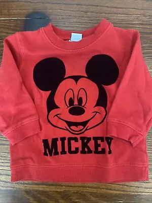 Disney Baby Red Mickey Sweatshirt US Size 24 Months; Unisex; Mickey Mouse • $3.50