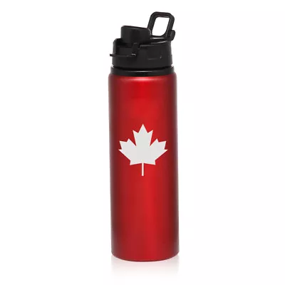 25oz Aluminum Sports Water Bottle Travel Maple Leaf Canada • $19.99