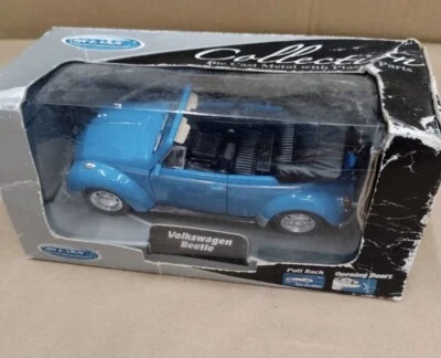 $12.21 • Buy Welly VW Volkswagen Convertible Beetle Rare Diecast Boxed No Reserve