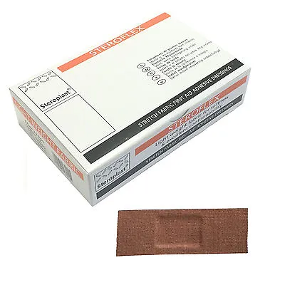 1 Box Steroplast Steroflex Flexible Elastic Fabric Large 7.5 X 2.5cm Plasters • £9.59