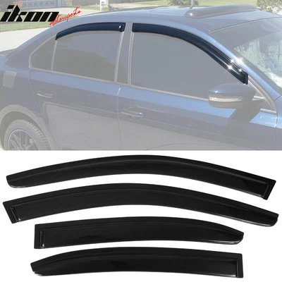 $27.95 • Buy Fits 11-18 Volkswagen Jetta A6 Sedan Tape On 4PCS Window Visors Vent Rain Guard