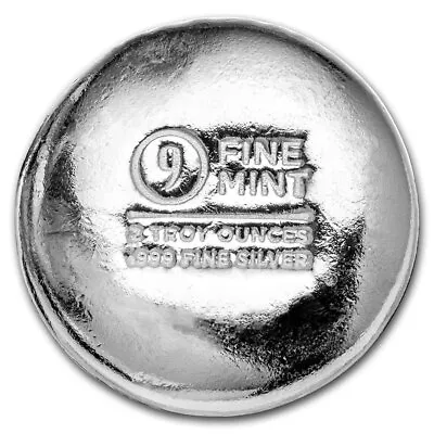 2 Oz Cast-Poured Silver Round - 9Fine Mint • $67.57