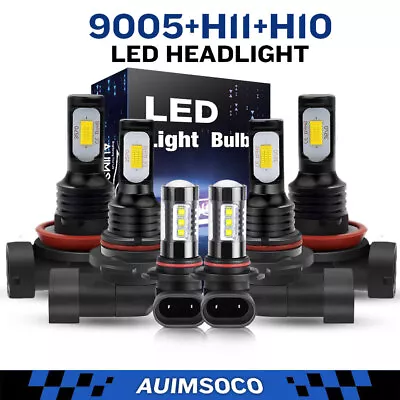 For 2015-2020 Ford F-150 LED Headlights Hi-Low Beam Fog Light Bulb 9005 H11 9145 • $38.99