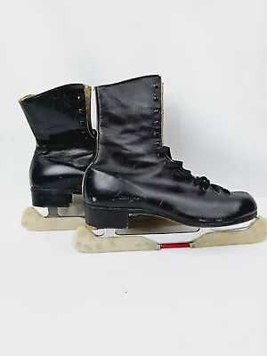 SLM Figure Ice Skates Size Mens 10 Black Canadian Flyer Pro Blades • $31.99