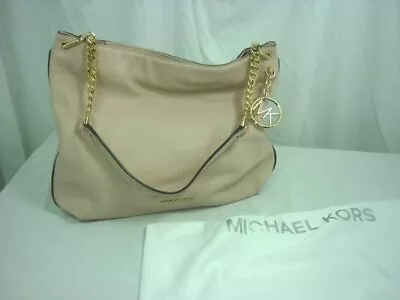 Michael Kors Lillie Lg Hobo Leather Bag Soft Pink & Cloth Storage Bag NWT 23G057 • $149.99