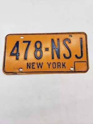 Vintage New York Yellow License Plates 478-NSJ • $17.99