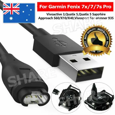 USB Charger Cable For Garmin Fenix 7 6X 5X Pro Vivoactive 4 5 Forerunner 945 45 • $4.55