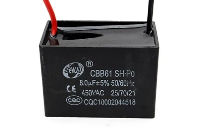 $8.95 • Buy Ceiling Fan Capacitor 8uf 450v Ac 8 Uf 450vac Motor Electric Cap 8mfd Mfd