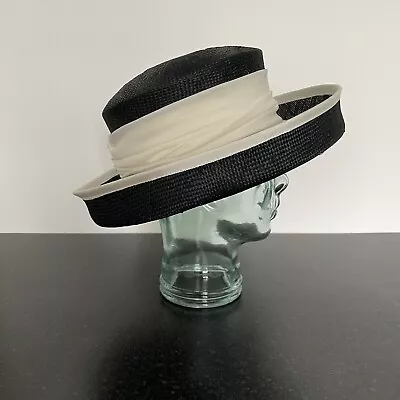 £30 • Buy M&S St Michael Vintage Formal Hat Black Cream Wedding Races Mother Of The Bride