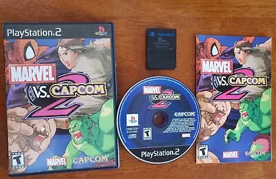 Marvel VS Capcom 2 CIB (PlayStation 2 PS2) US Version Sony Memory Card Tested • $189.99