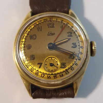 Wristwatch Vintage Man Emes 1935 Manufacture Müller & Schlenker RAR Historic • $1091.70