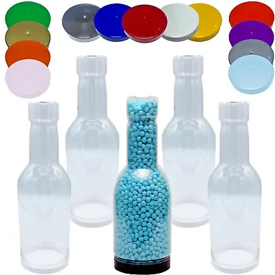 £8.99 • Buy Plastic Storage Jars Sweet Jars Bottle Shape Screw Top Lid Spices Food Container