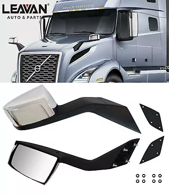 For 2004-2017 Volvo Vn Vnl Truck Mirror Mounting Plate Hood Mirrors Chrome LH&RH • $75.99