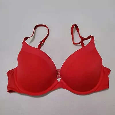 Victoria's Secret Women Bra 34C Red Biofit Demi Uplift Underwire Adjustable • $14.37