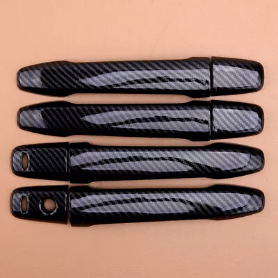$22.84 • Buy Carbon Fiber Style Outer Door Handle Cover Fit For Mitsubishi Outlander Lancer