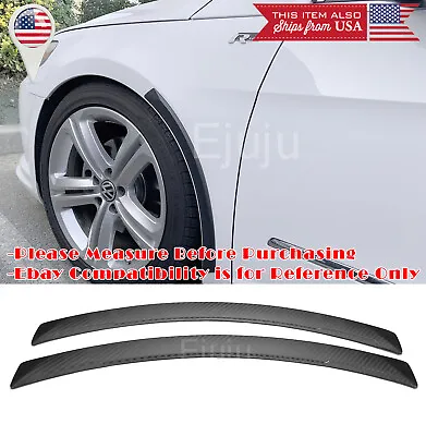 2 Pc Carbon Flixable Fender Flare Wheel Wall Panel Protector Fit VW Porsche Audi • $15.86