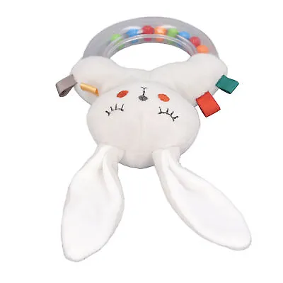 Baby Rattles Ring Toy Soft Plush Colorful Bright Color Rattle Newborn Sensory To • £9.59