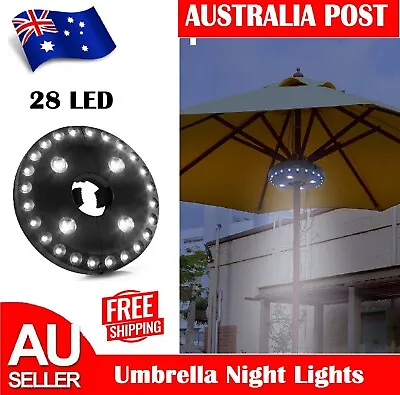 $24.99 • Buy Umbrella Pole Light 3 Lighting Modes Cordless 24 LED For Garden Backyard Outdoor