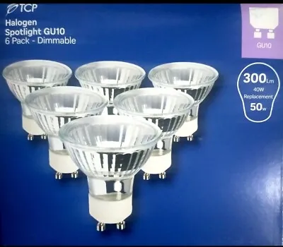 6 * BULB TCP Halogen Spotlight GU10 Dimmable Bulb  Pack Of 6  300 Lm 40w • £2.40