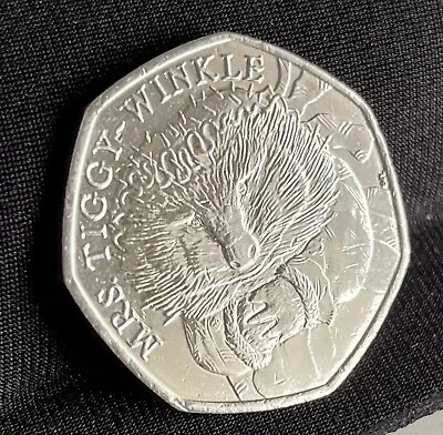Beatrix Potter Mrs Tiggy Winkle Hedgehog 50p Fifty Pence Coin 2016 VGC • £2.25