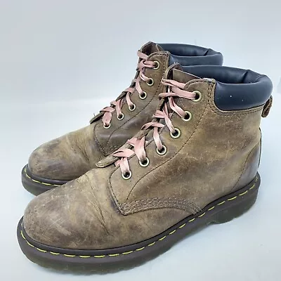 Dr Martens 939 Ben Boot Gaucho Leather Hiker 6 Eye Ankle Chunky Boots Size Uk 7 • £39.99