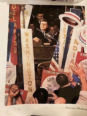 Norman Rockwell Print Numbered A Time For Greatness JFK Election • $25