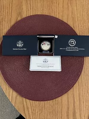 2002 US Military Academy Bicentennial Proof Silver Dollar Coin W/Box & COA • $28