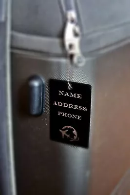 Compliment Your Luggage With Luxury Aluminium Travel Tags.Travel Name Address ID • £4