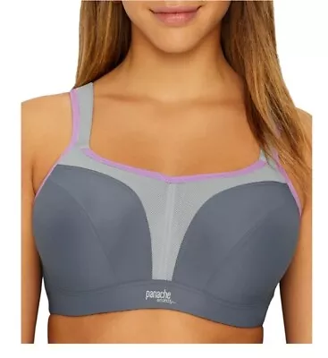 Panache Ultimate High Impact Underwire Molded Full Coverage Sports Bra 28H US • £34.06