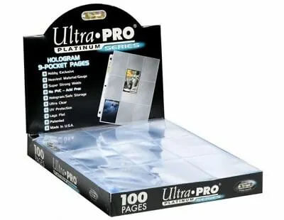 Ultra PRO Platinum 9 Pocket Pages A4 Pokemon MTG Trading Card Sleeves 10-500 • £6.45