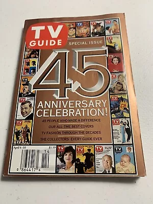 TV Guide April 4 1998 45 ANNIVERSARY CELEBRATION! Issue /No Label • $9.99