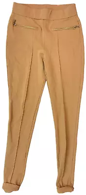 Zara Basic Womens Stretch Pull On Cuffed Skinny Brown Pants Size Medium (M) • $15.69