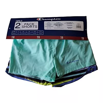 CHAMPION Athletic Shorts Girls Sz 7/8 Set Of 2 UPF 30 Protection NEW • $8.55