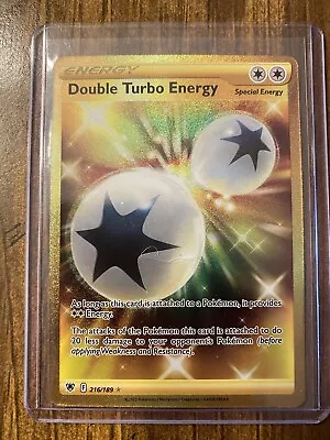 Pokémon TCG Double Turbo Energy Astral Radiance 216/189 Holo Secret Rare • $14.99