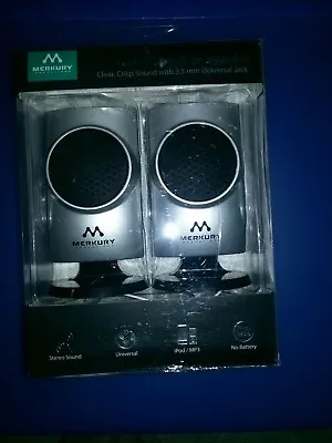 Merkury Innovations Mini Stereo Speaker System For Your IPhone MP3 Player 410 • $9.99