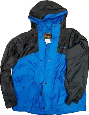 Stearns Jacket Dry Wear Men's M Waterproof Royal Blue Black Hooded Rain Wind Med • $19.88