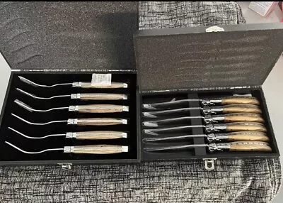 Maison Laguiole Steak Knives & Forks Wood Each Set Of 6 Boxed • $300