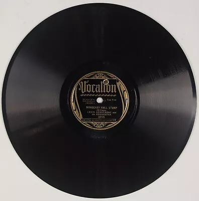 LOUIS ARMSTRONG: Mahogany Hall Stomp US Vocalion 3055 Jazz 78 E- HEAR • $20