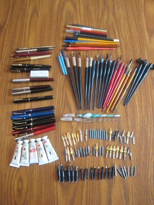 £74.25 • Buy 125 Pcs Vintage Calligraphy Pen Set - Sheaffer, Parker Fountain Pens & More