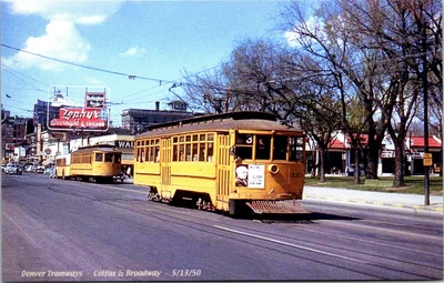 $10 • Buy Zephyr Ad Denver Tramways Colorado Postcard Trolley Interurban Tram RPPC Reprint