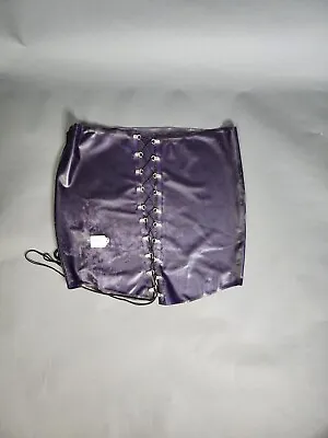 Latex  Transparent Purple Lace Up Skirt Size 5x • £44.24