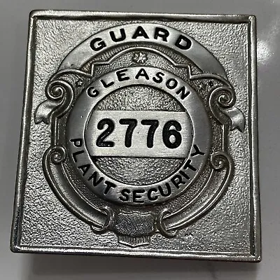 Vintage Obsolete Gleason Plant Security Guard Badge #2776 Michigan Gear Makers • $40.91