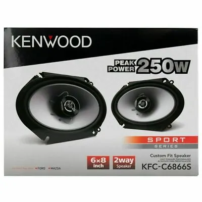 NEW Kenwood KFC-C6866S 250 Watt 6  X 8  2-Way Coaxial Car Audio Speakers 6x8  • $47.90