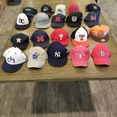 Hat Lot Of 20 Hats Mix Of Vintage To Modern Sports Advertising 13602 • $35.99