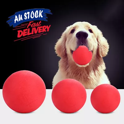 $12.45 • Buy Solid Training Toy Rubber Ball Pet Puppy Dog Chew Play Fetch Bite Indestructible