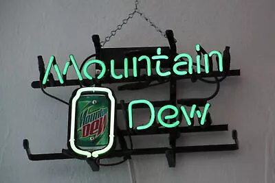 New Mountain Dew Soda 14 X10  Neon Light Sign Lamp Beer Home Decor Real Glass • $79.78