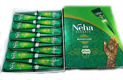 Neha Natural Oil Based Henna Mehandi Cones Temporary Tattoo Free Mehandi Oil • $12.99