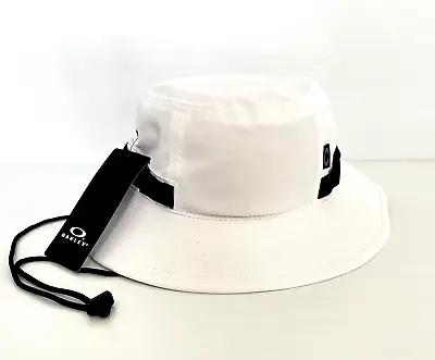 Oakley AE Bucket Hat White Adjustable Drawcord One Size NWT Beach Or Everyday • $36