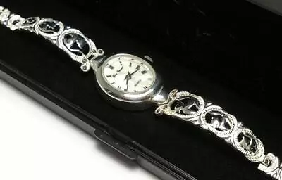 YVES RENAUD 925 Sterling Silver Ladies’ Watch & Cat Bracelet– Hallmarked 1999 • £48